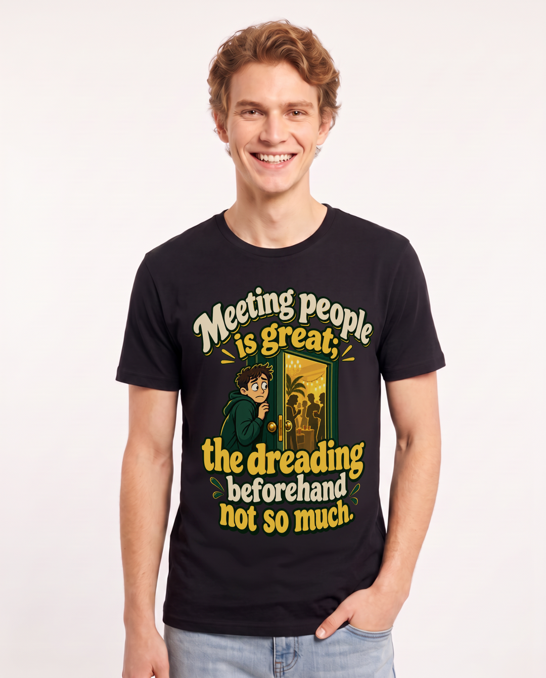 Meme Black T-Shirt for Men – Everyday Expression Graphic Tee product image 3