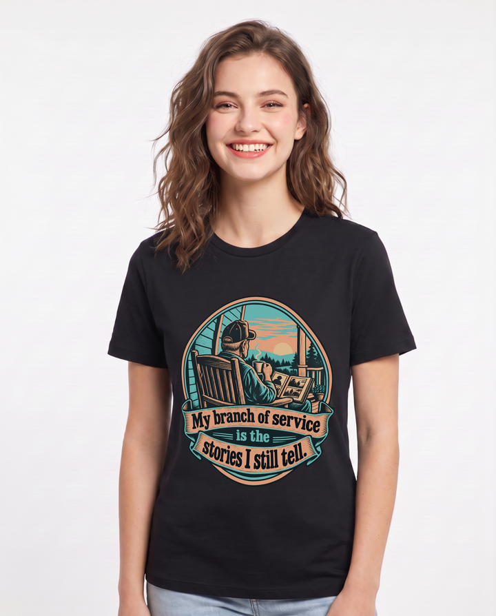 Veteran Black T-Shirt for Women – Everyday Expression Graphic Tee product image 3