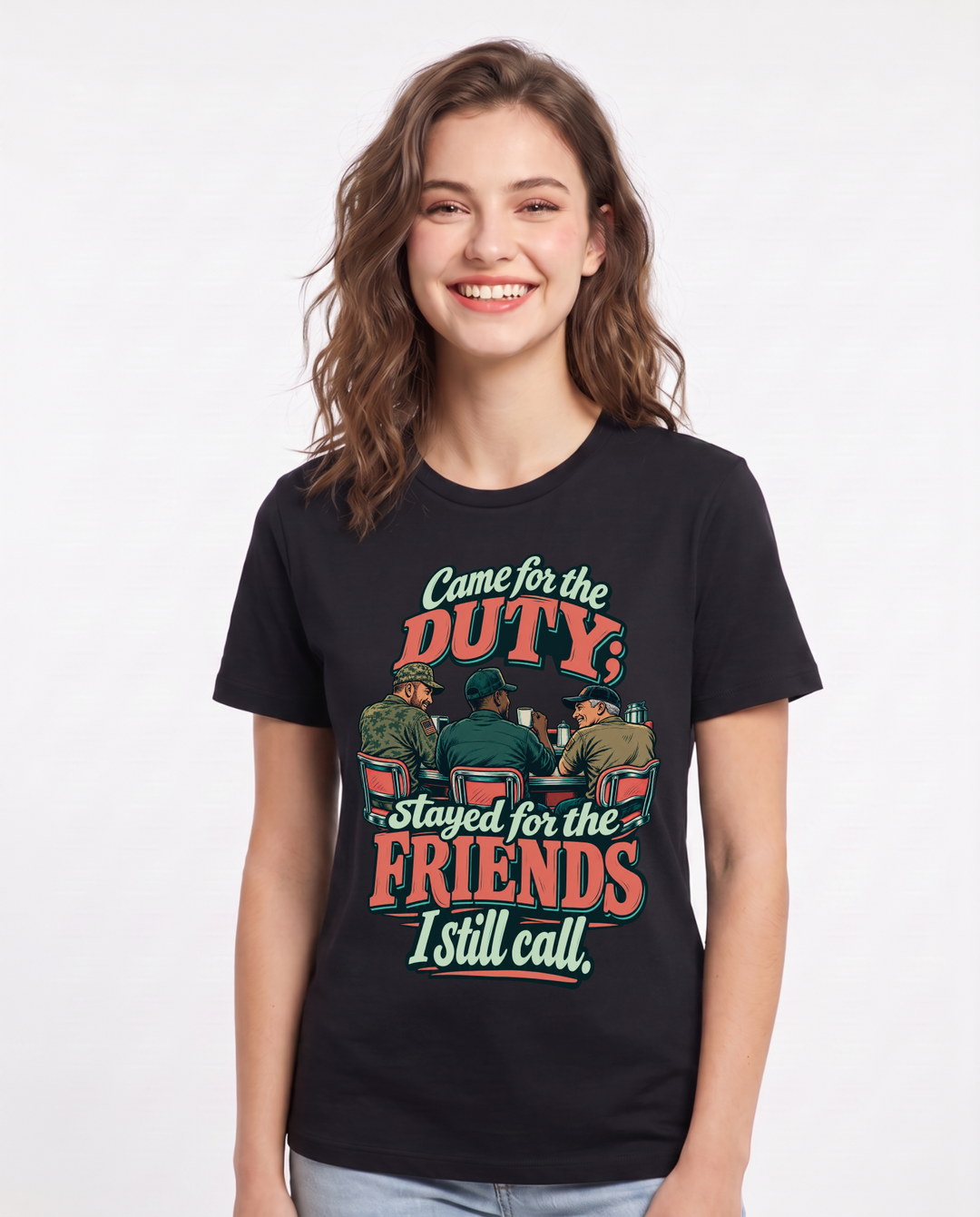 Veteran Black T-Shirt for Women – Everyday Expression Graphic Tee product image 3