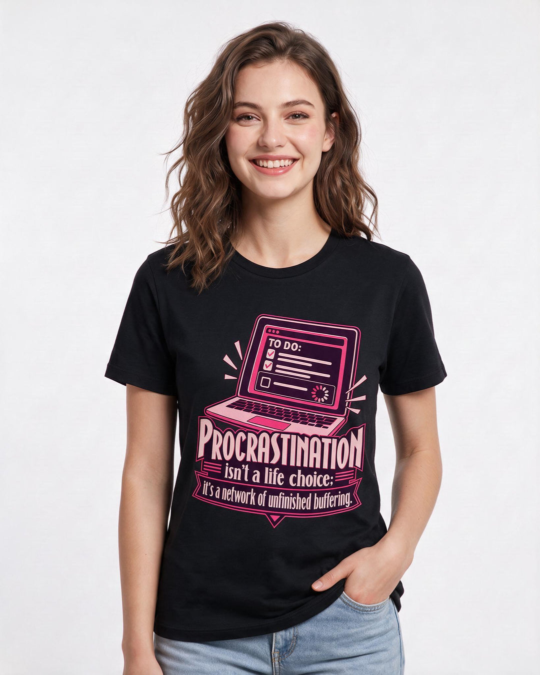 Meme Black T-Shirt for Women – Everyday Expression Graphic Tee product image 1