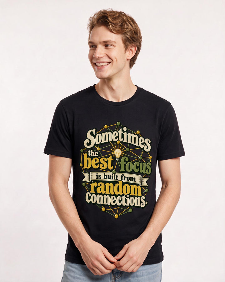 Neurodiversity Black T-Shirt for Men – Everyday Expression Graphic Tee product image 1