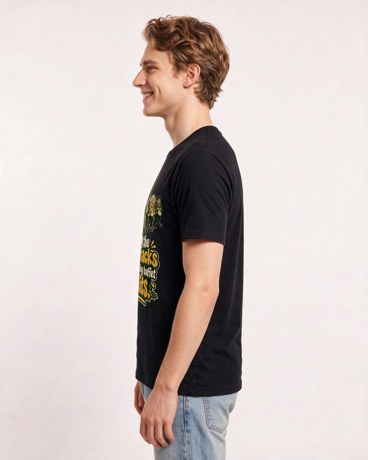 Christmas Black T-Shirt for Men – Holiday Theme Graphic Tee product image 2
