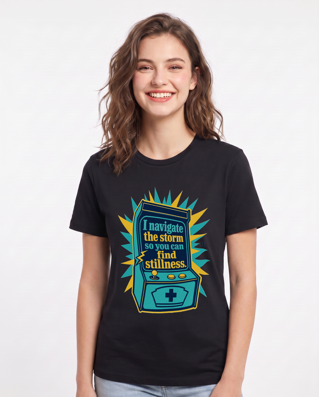 Nurse Gift Women's Black T-Shirt - I navigate the storm so you can product image 1