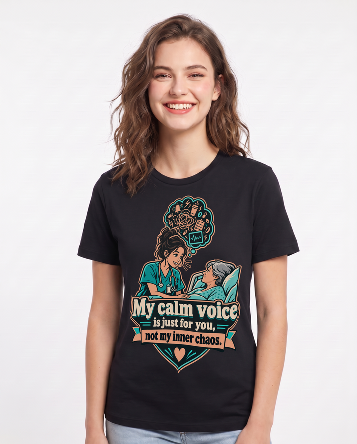Nurse Black T-Shirt for Women – Nursing Life Graphic Tee product image 3