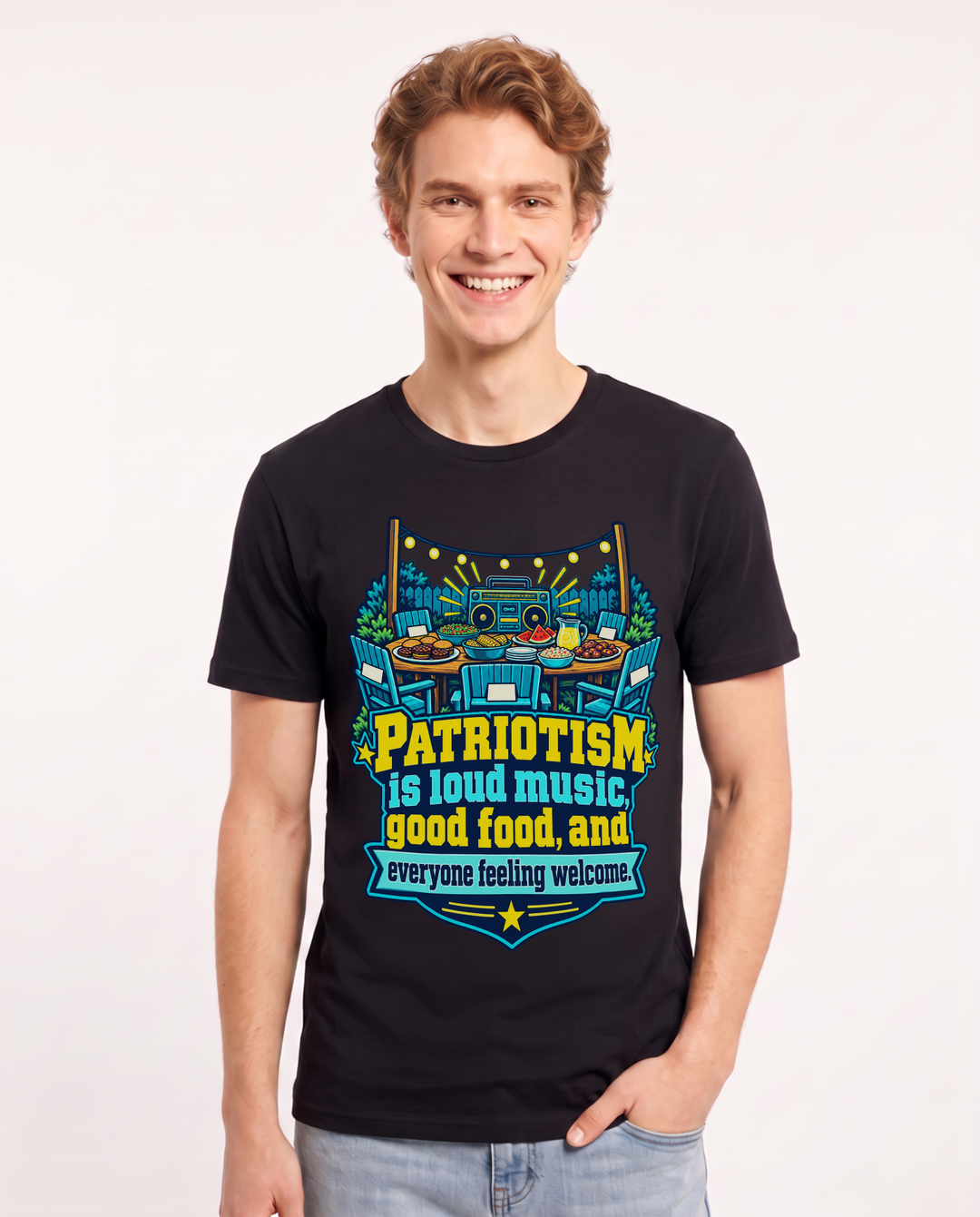 Patriotic Black T-Shirt for Men – Everyday Expression Graphic Tee product image 3