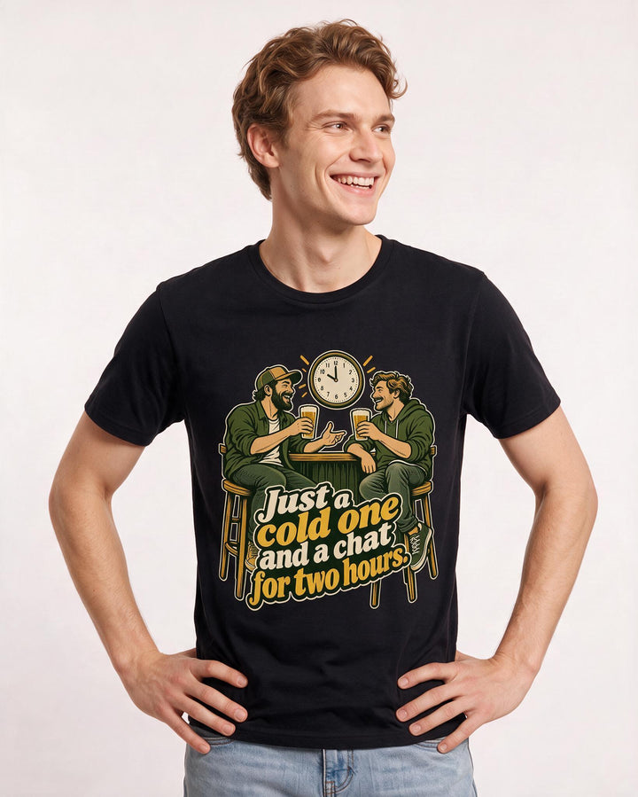 Beer Black T-Shirt for Men – Everyday Expression Graphic Tee product image 1