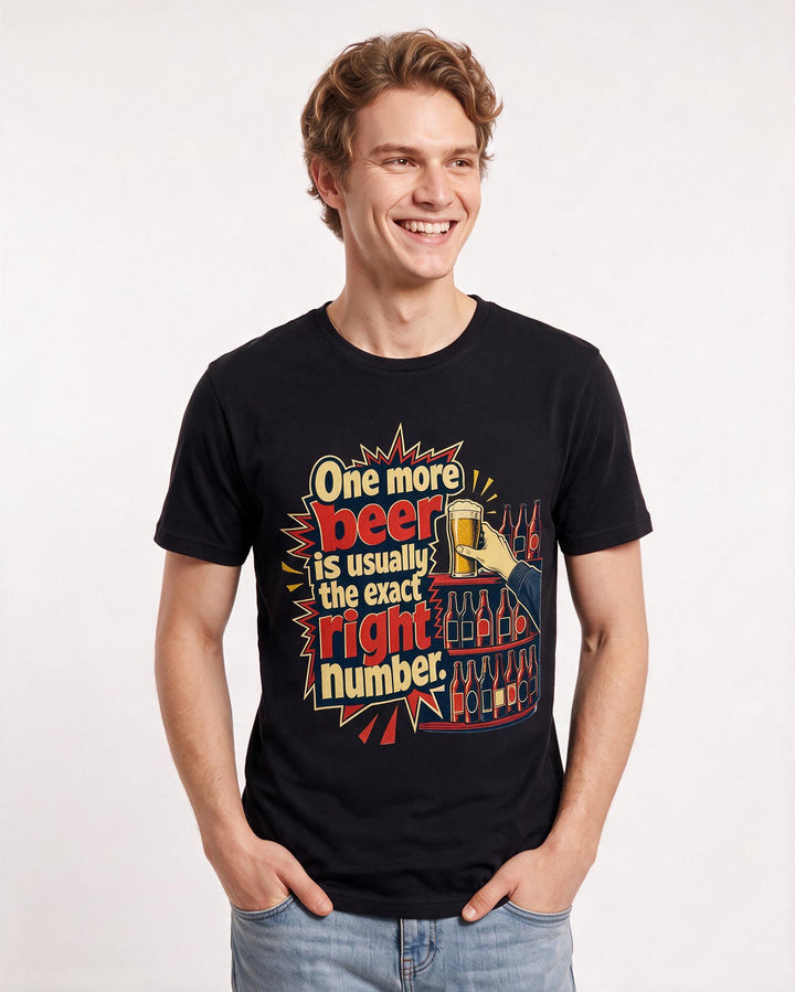 Beer Black T-Shirt for Men – Everyday Expression Graphic Tee product image 1