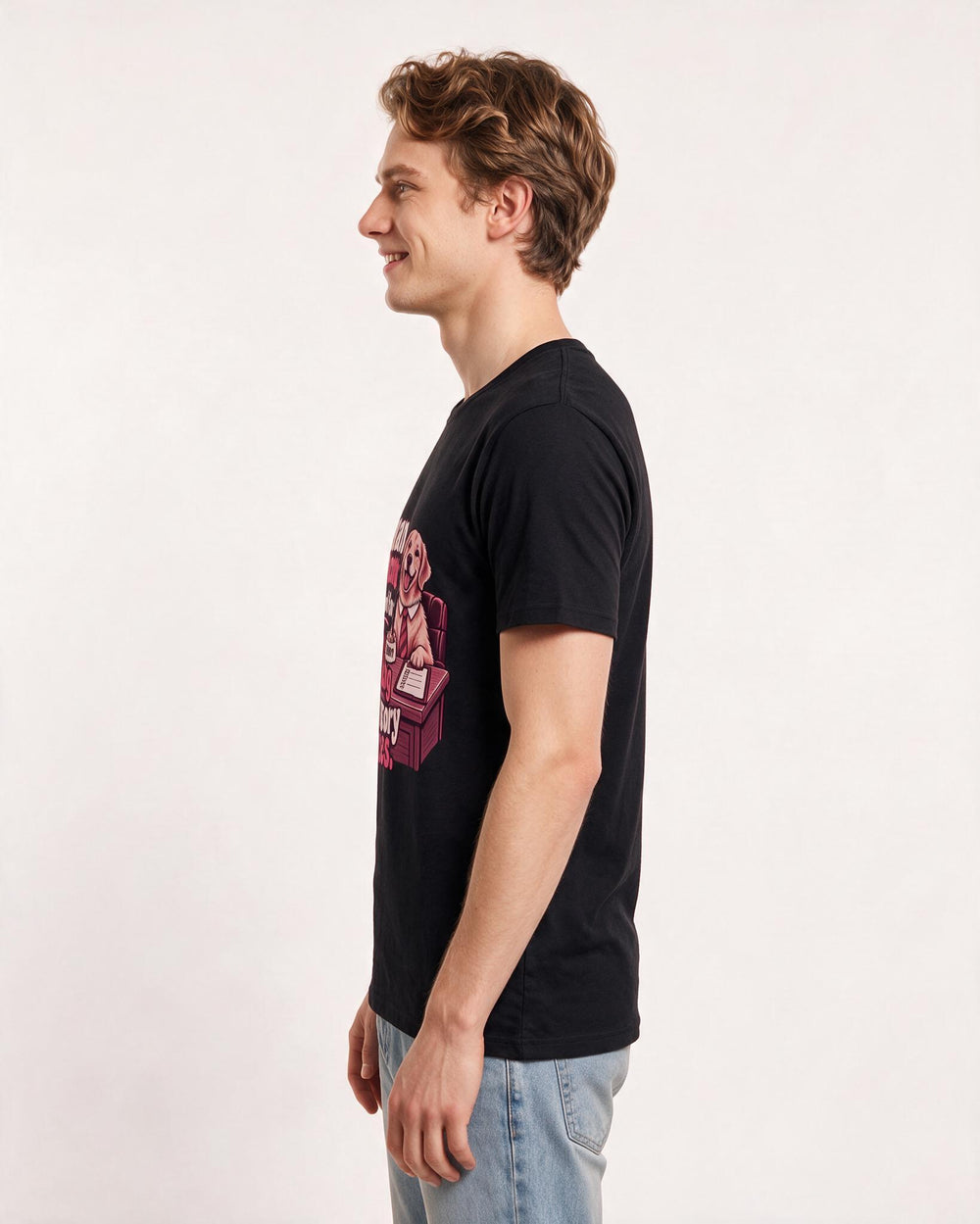 Cat Lover Black T-Shirt for Men – Everyday Expression Graphic Tee product image 2