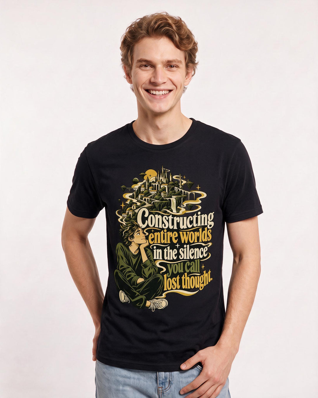 Neurodiversity Black T-Shirt for Men – Everyday Expression Graphic Tee product image 1