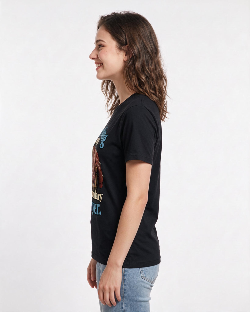 Cat Lover Black T-Shirt for Women – Everyday Expression Graphic Tee product image 2