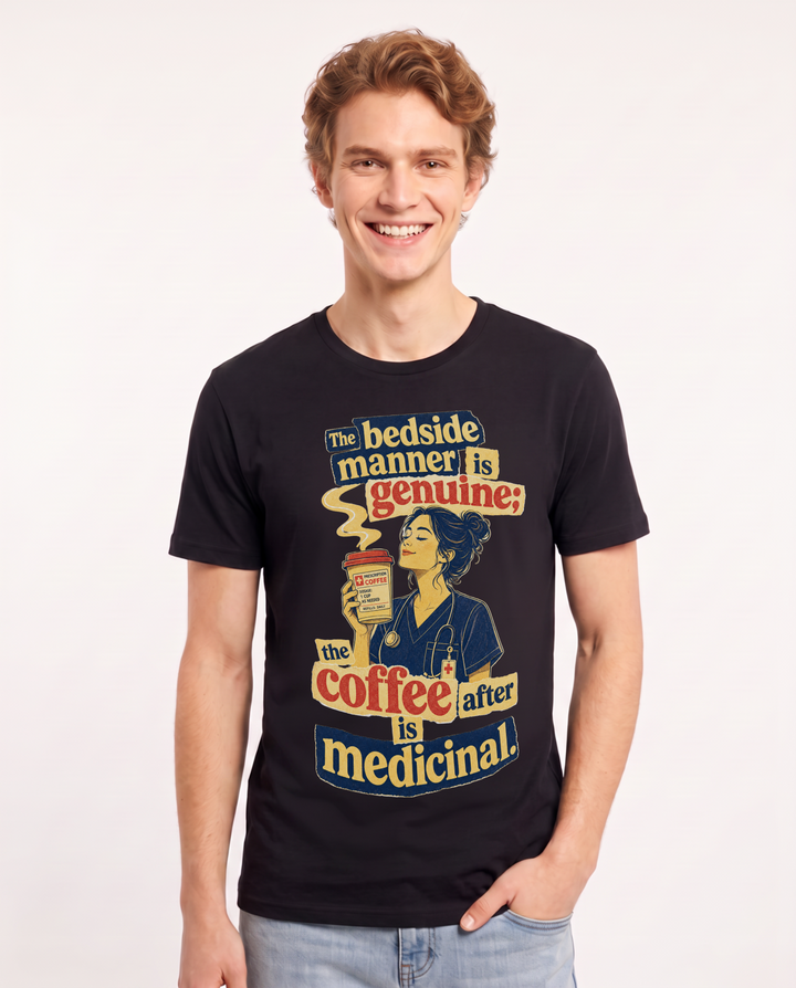 Nurse Black T-Shirt for Men – Nursing Life Graphic Tee product image 3