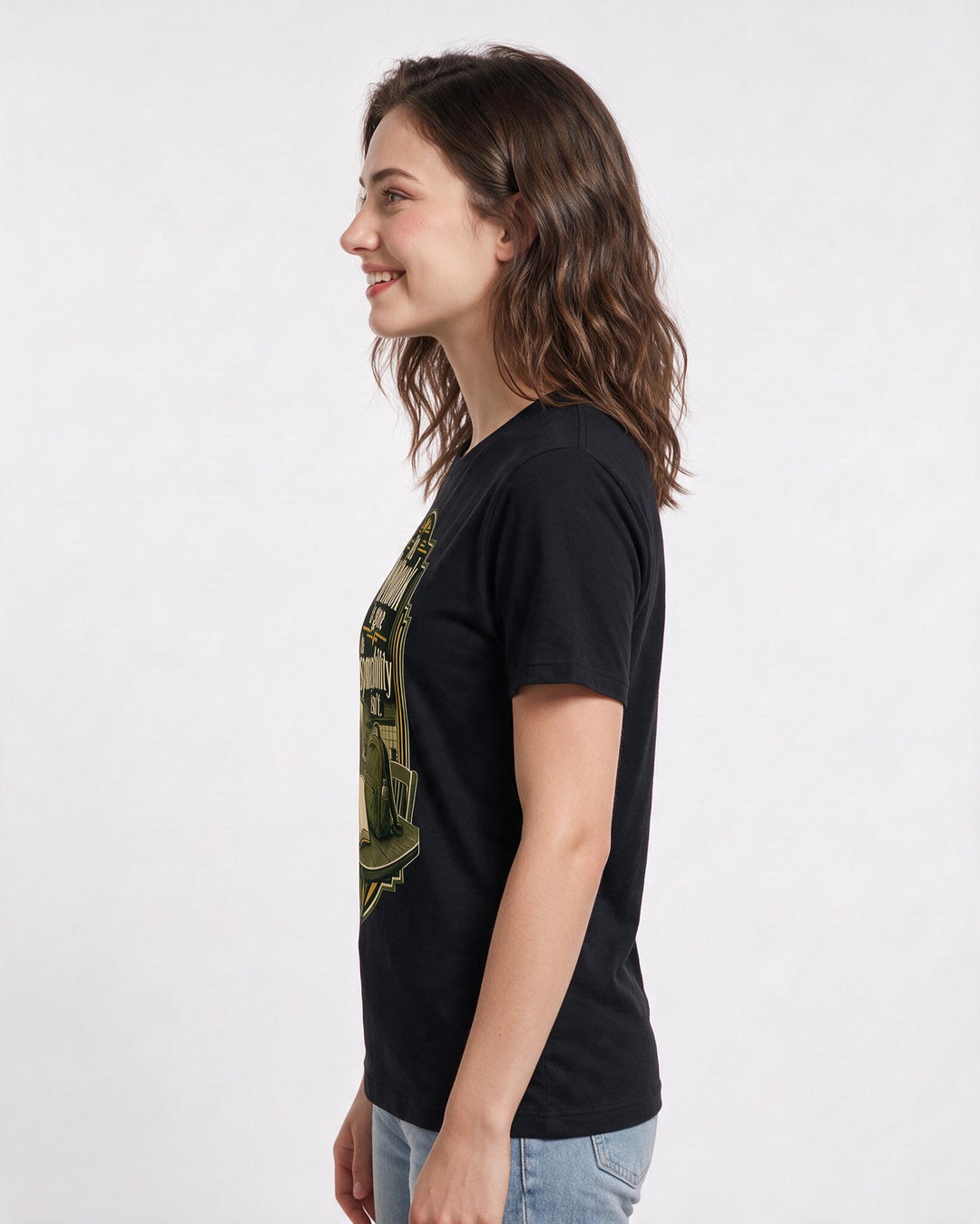 Veteran Women's Black T-Shirt – The rulebook is gone, the responsibility isn't. product image 2
