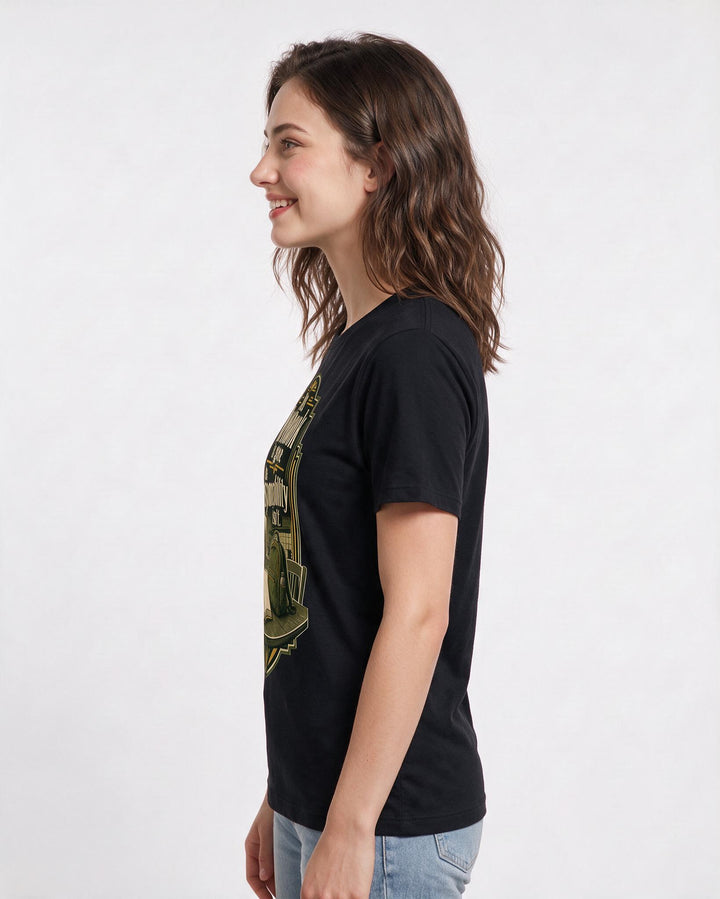 Veteran Women's Black T-Shirt – The rulebook is gone, the responsibility isn't. product image 2