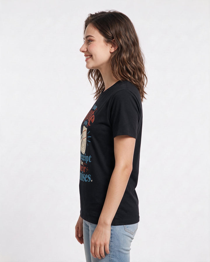 Political Statement Black T-Shirt for Women – Everyday Expression Graphic Tee product image 2