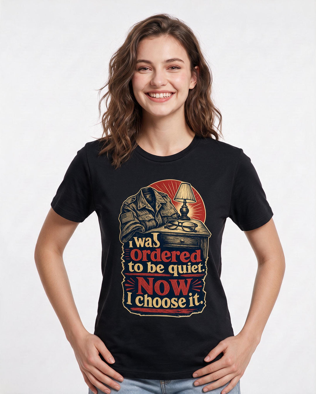 Veteran Black T-Shirt for Women – Everyday Expression Graphic Tee product image 1