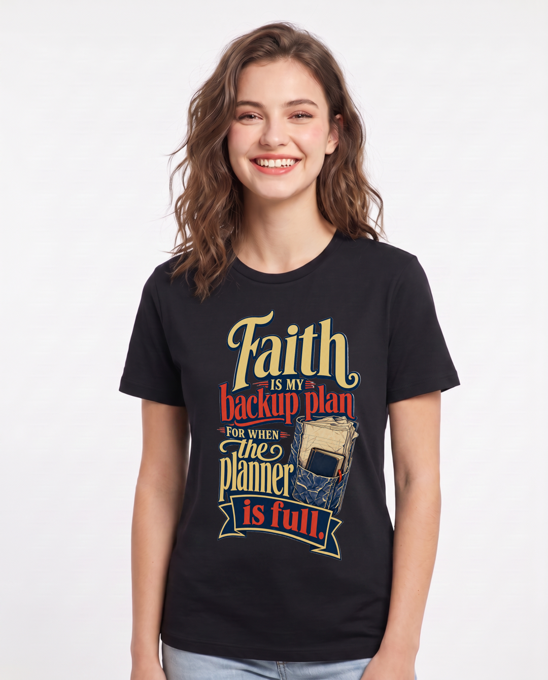 Christian Faith Black T-Shirt for Women – Everyday Expression Graphic Tee product image 1