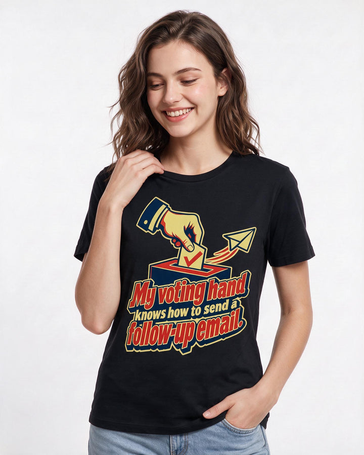 Political Statement Black T-Shirt for Women – Everyday Expression Graphic Tee product image 1