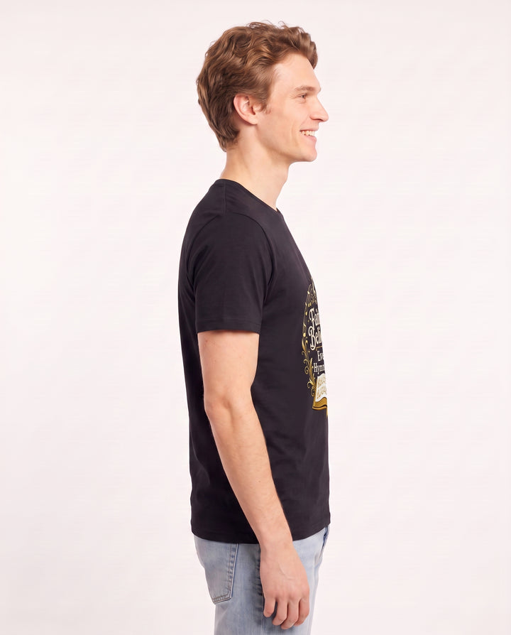 Faithful Believer: Evening Hymn Devotion Men's Black T-Shirt product image 3