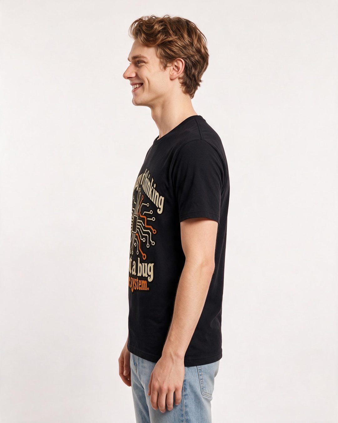 Neurodiversity Black T-Shirt for Men – Everyday Expression Graphic Tee product image 2