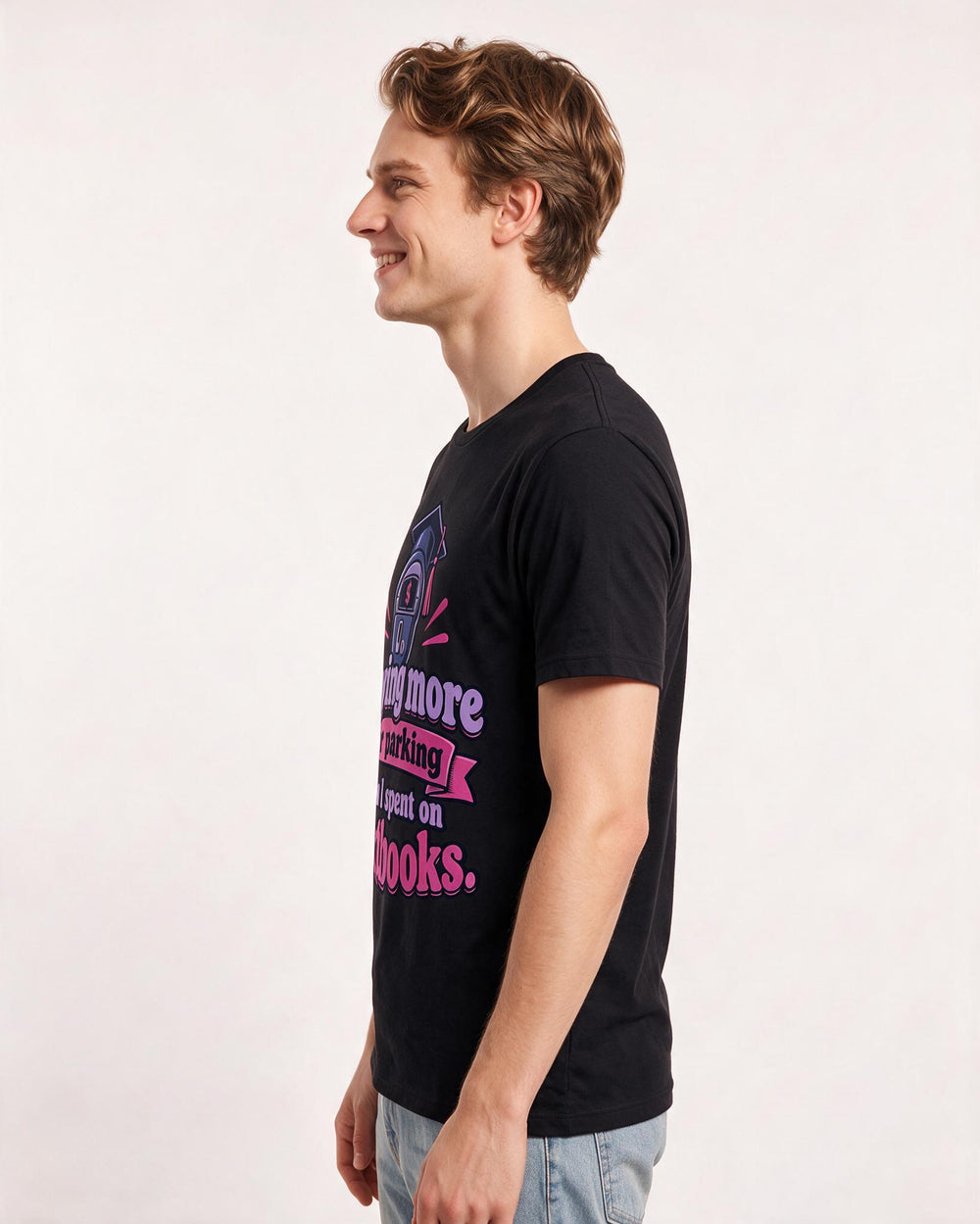 Graduation Black T-Shirt for Men – Everyday Expression Graphic Tee product image 2