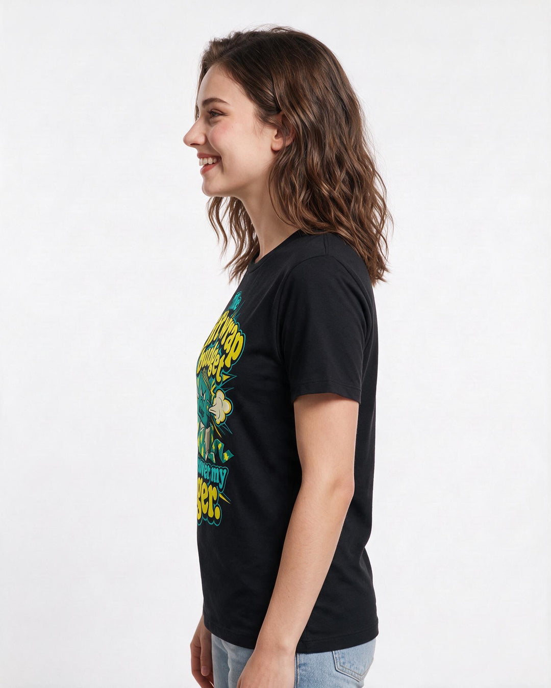 Christmas Black T-Shirt for Women – Holiday Theme Graphic Tee product image 2