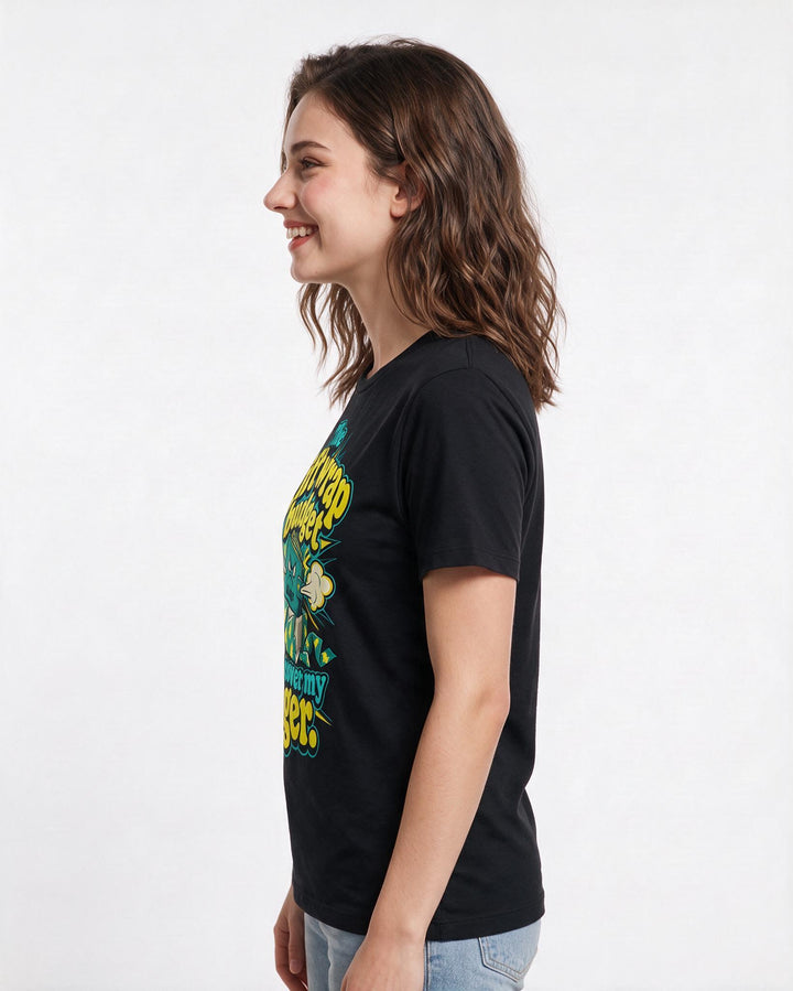 Christmas Black T-Shirt for Women – Holiday Theme Graphic Tee product image 2
