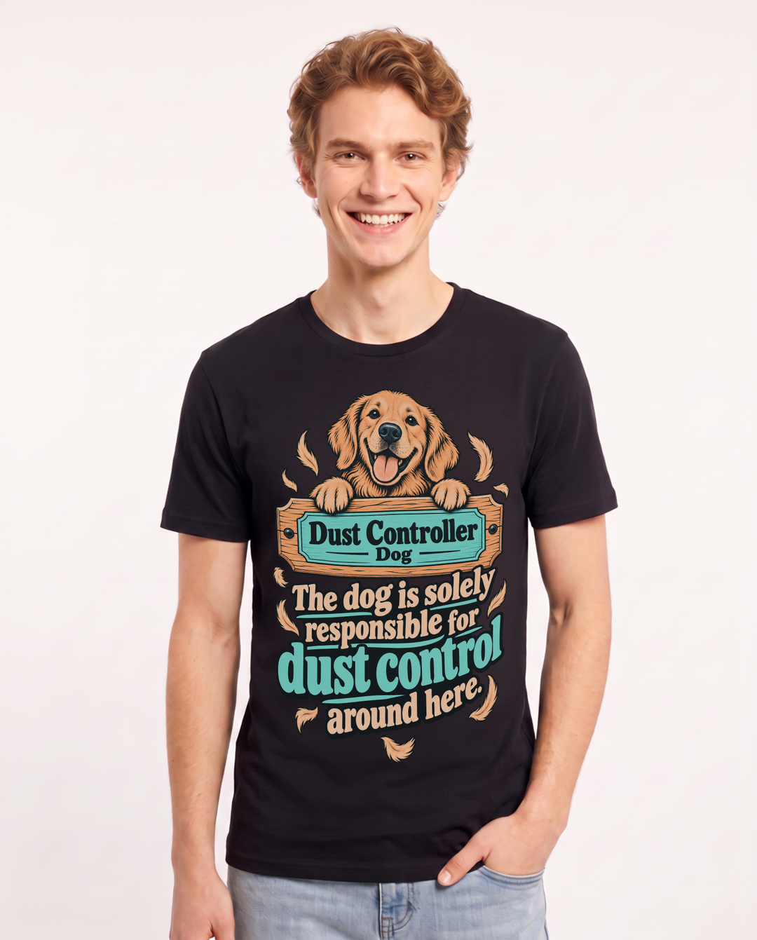 Cat Lover Black T-Shirt for Men – Everyday Expression Graphic Tee product image 3