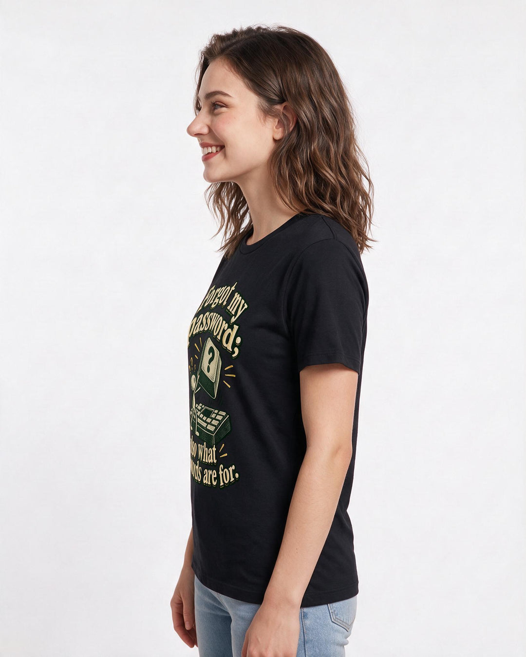 Meme Black T-Shirt for Women – Everyday Expression Graphic Tee product image 2