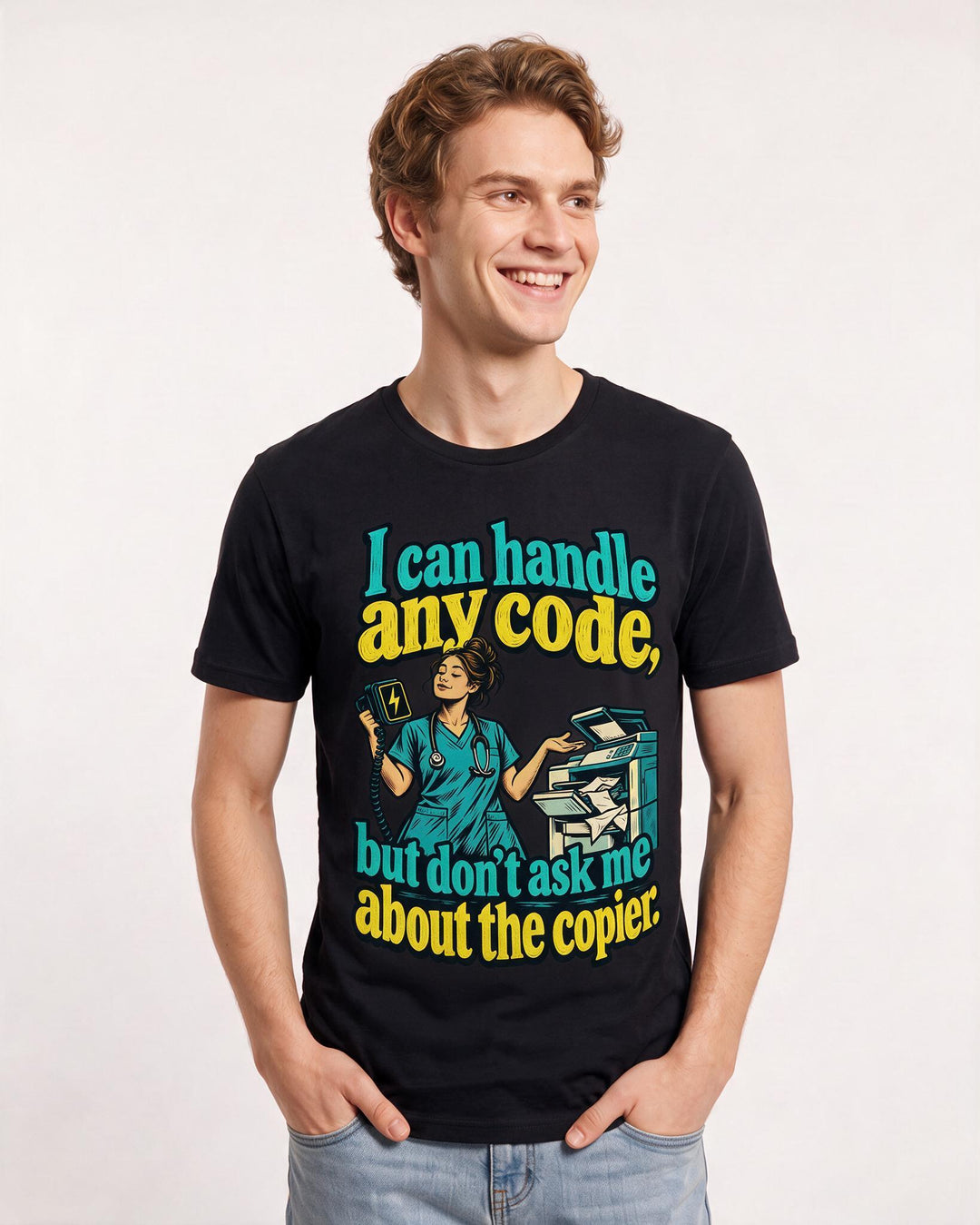Nurse Black T-Shirt for Men – Nursing Life Graphic Tee product image 1