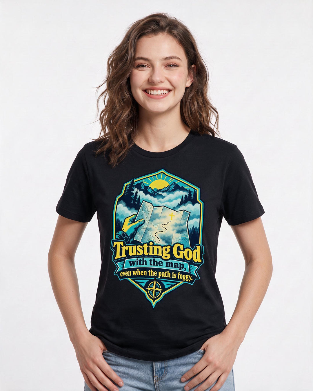 Christian Faith Black T-Shirt for Women – Everyday Expression Graphic Tee product image 1