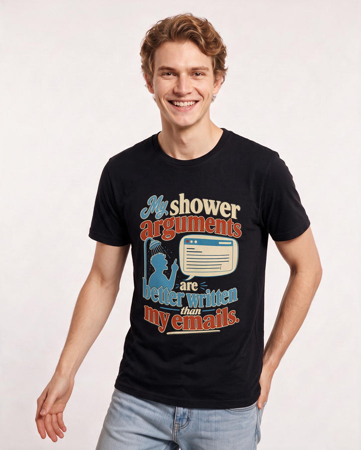 Meme Black T-Shirt for Men – Everyday Expression Graphic Tee product image 1