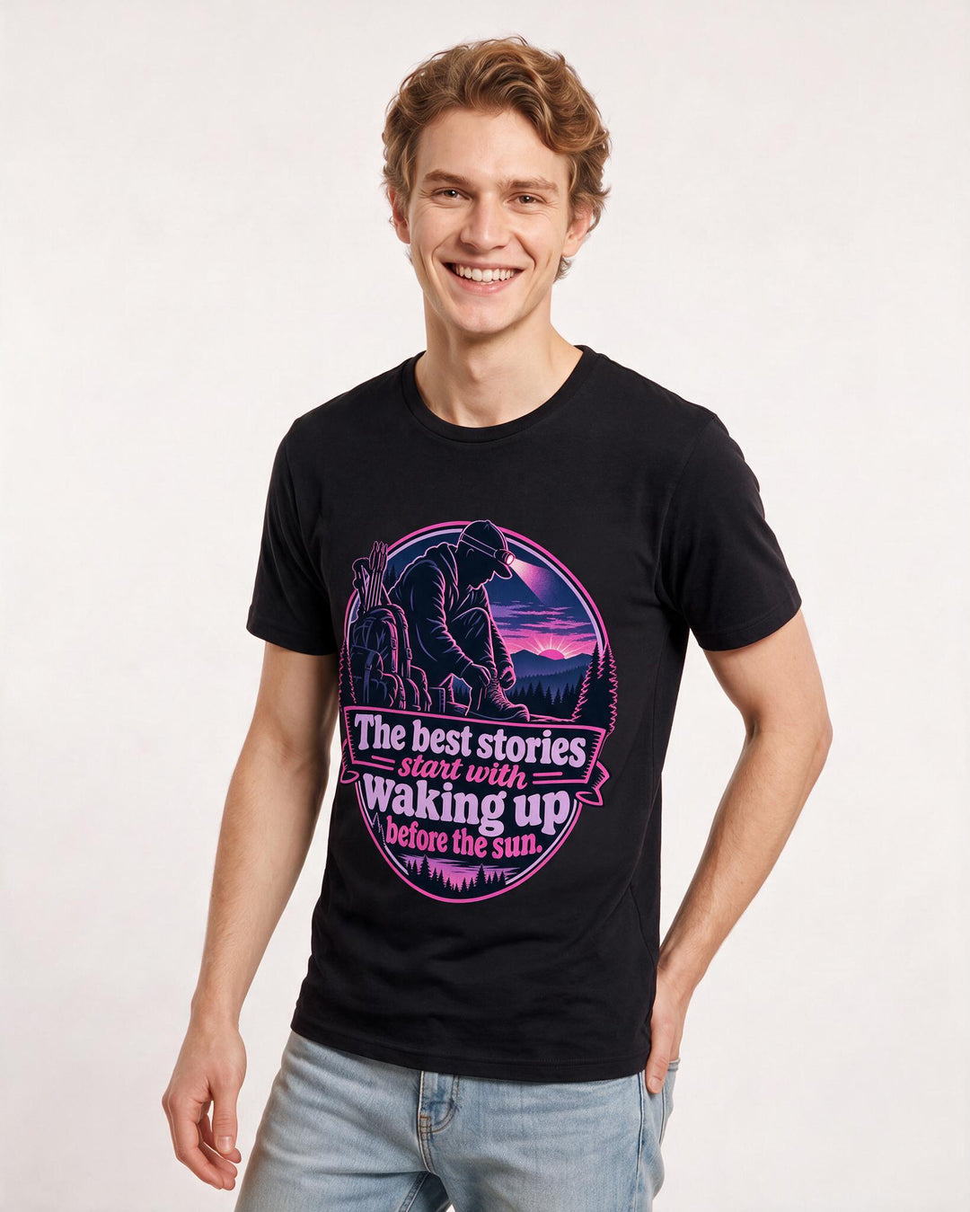 Hunting Black T-Shirt for Men – Everyday Expression Graphic Tee product image 1