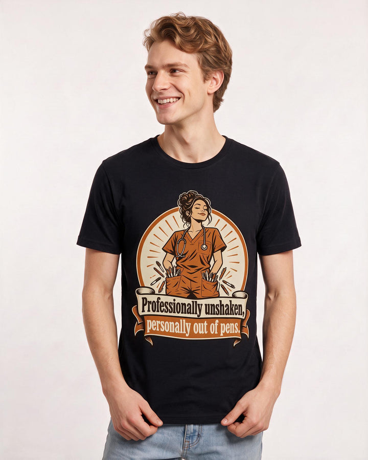Nurse Black T-Shirt for Men – Nursing Life Graphic Tee product image 1