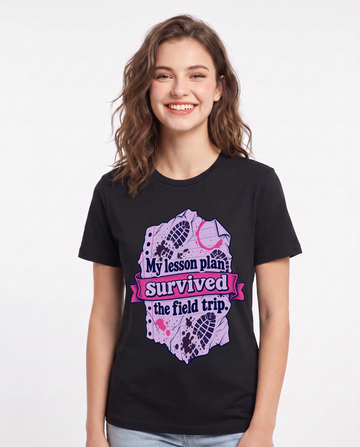 Teacher Black T-Shirt for Women – Everyday Expression Graphic Tee product image 3