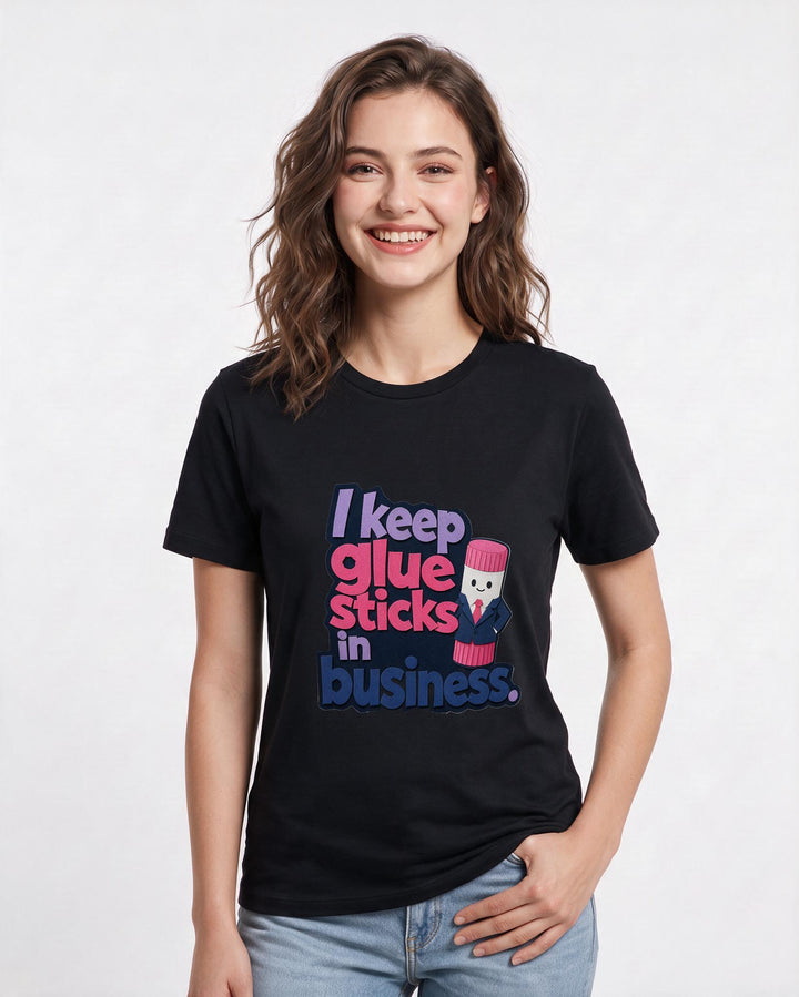 Teacher Black T-Shirt for Women – Everyday Expression Graphic Tee product image 3