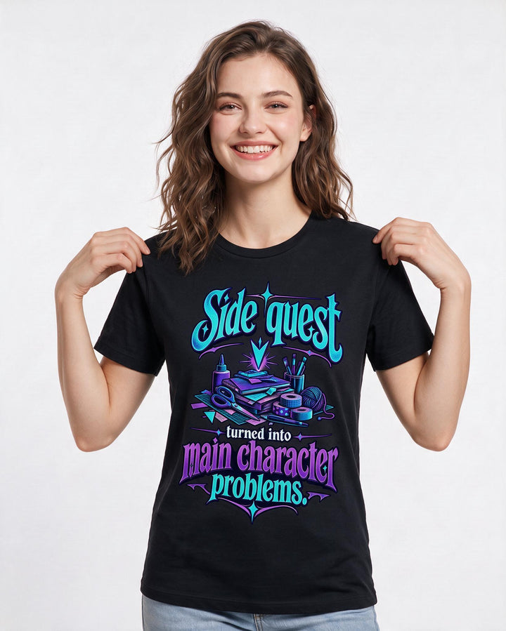 Gaming Black T-Shirt for Women – Game Night Graphic Tee product image 1