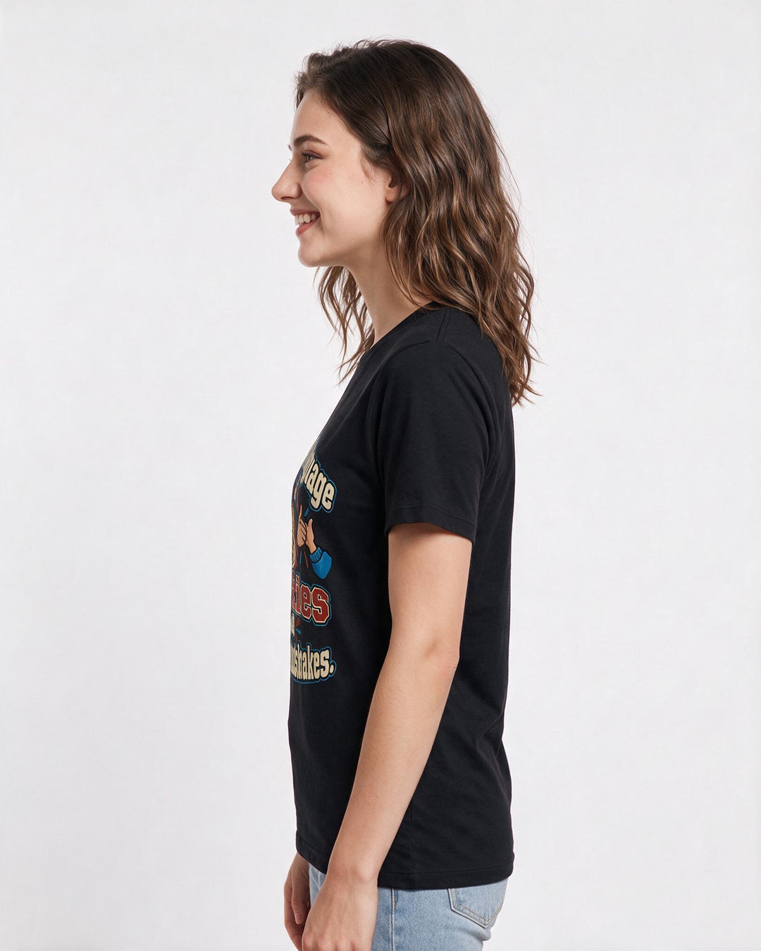 Grandparent Black T-Shirt for Women – Everyday Expression Graphic Tee product image 2