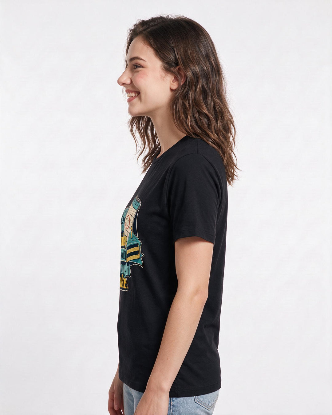 Meme Black T-Shirt for Women – Everyday Expression Graphic Tee product image 2