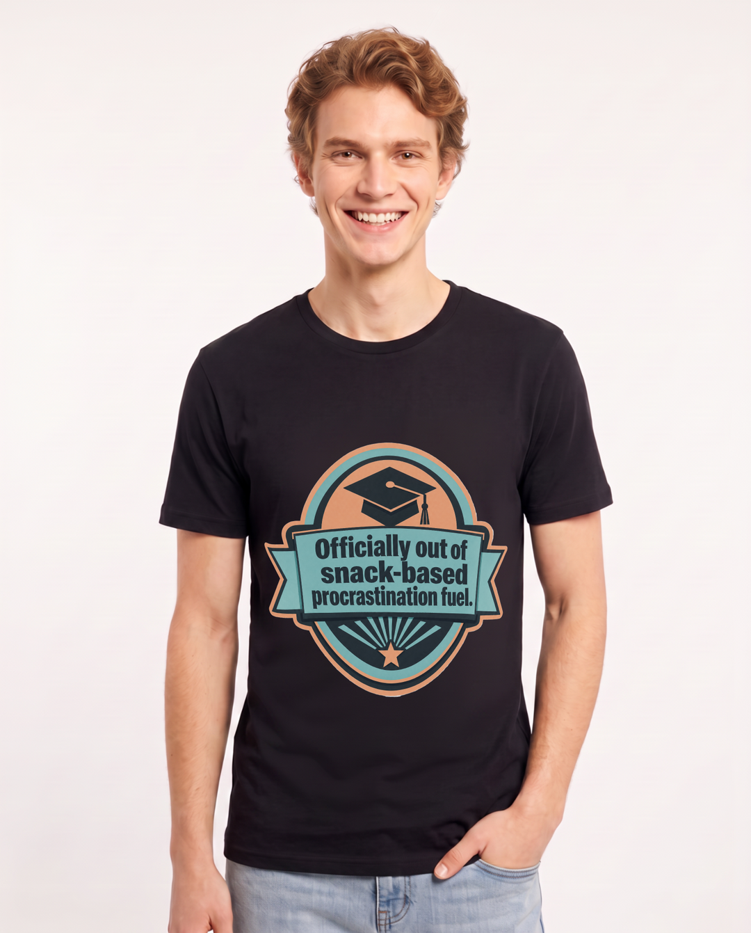Graduation Gift Men's Black T-Shirt - Officially out of snack-based product image 1