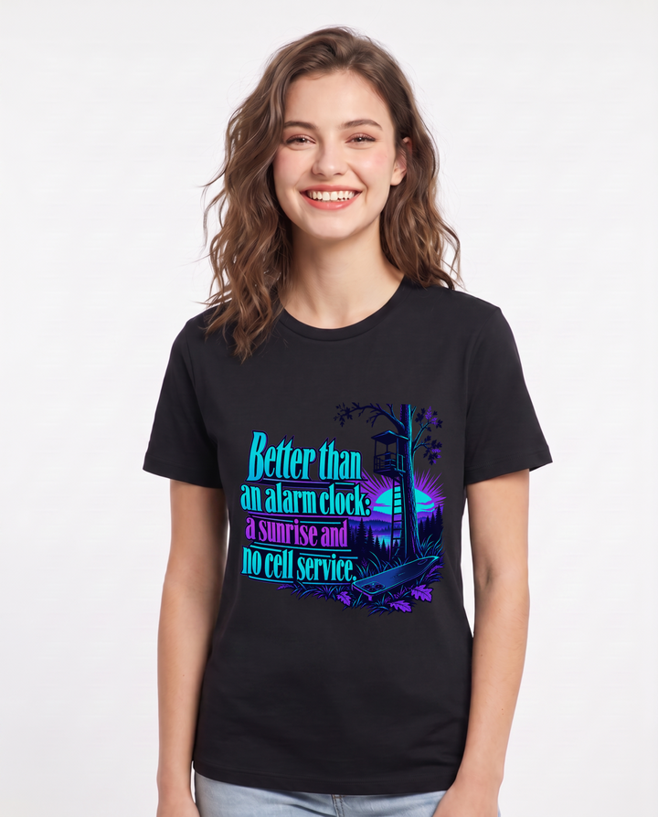 Hunting Black T-Shirt for Women – Everyday Expression Graphic Tee product image 3