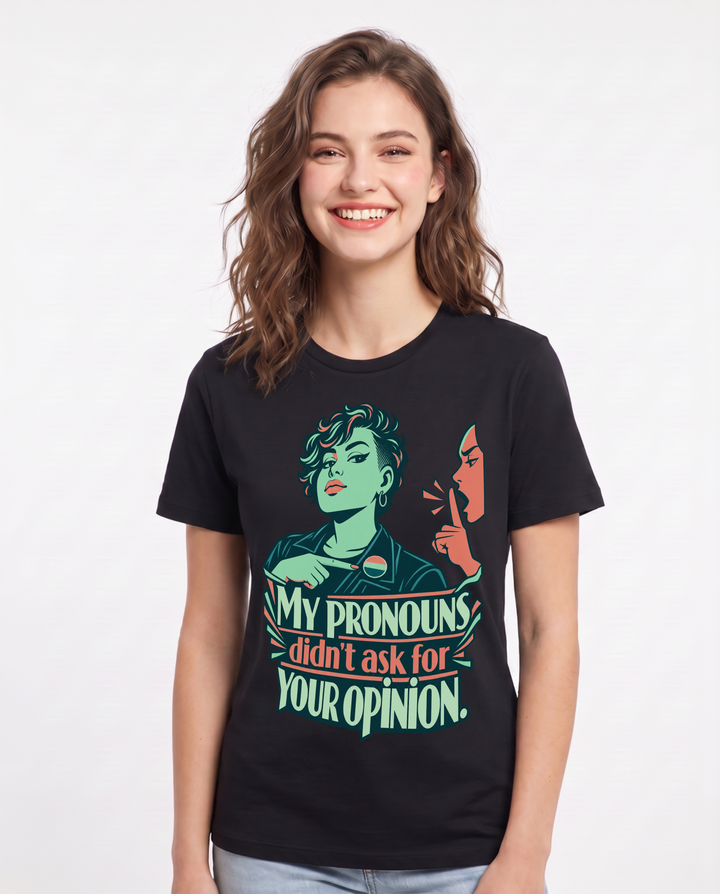 Pride Black T-Shirt for Women – Everyday Expression Graphic Tee product image 3