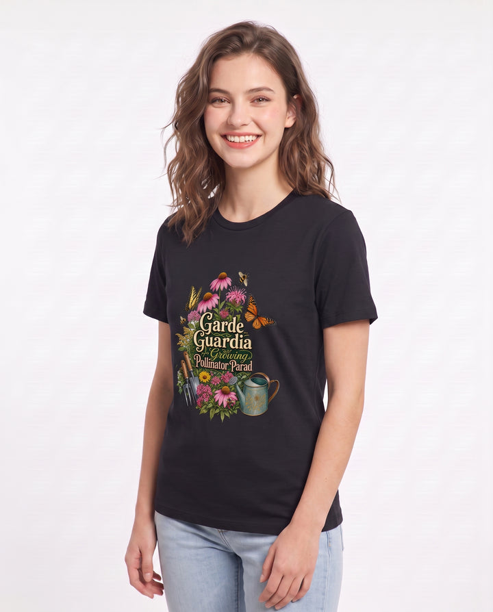 Garden Guardian: Growing Pollinator Paradise Women's Black T-Shirt product image 3