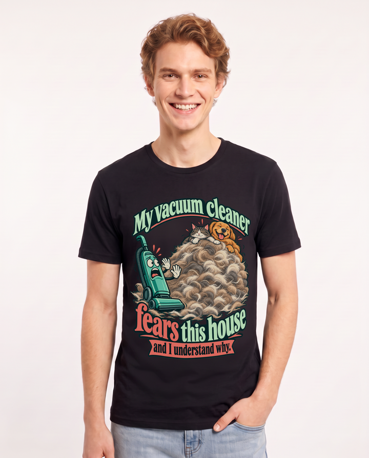 Cat Lover Black T-Shirt for Men – Everyday Expression Graphic Tee product image 3