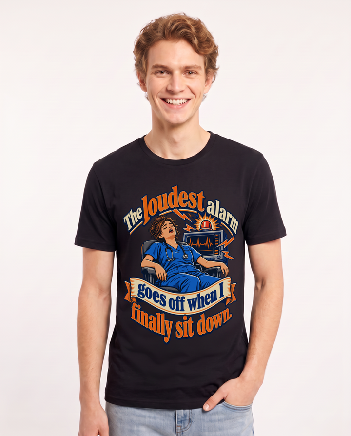 Nurse Black T-Shirt for Men – Nursing Life Graphic Tee product image 3