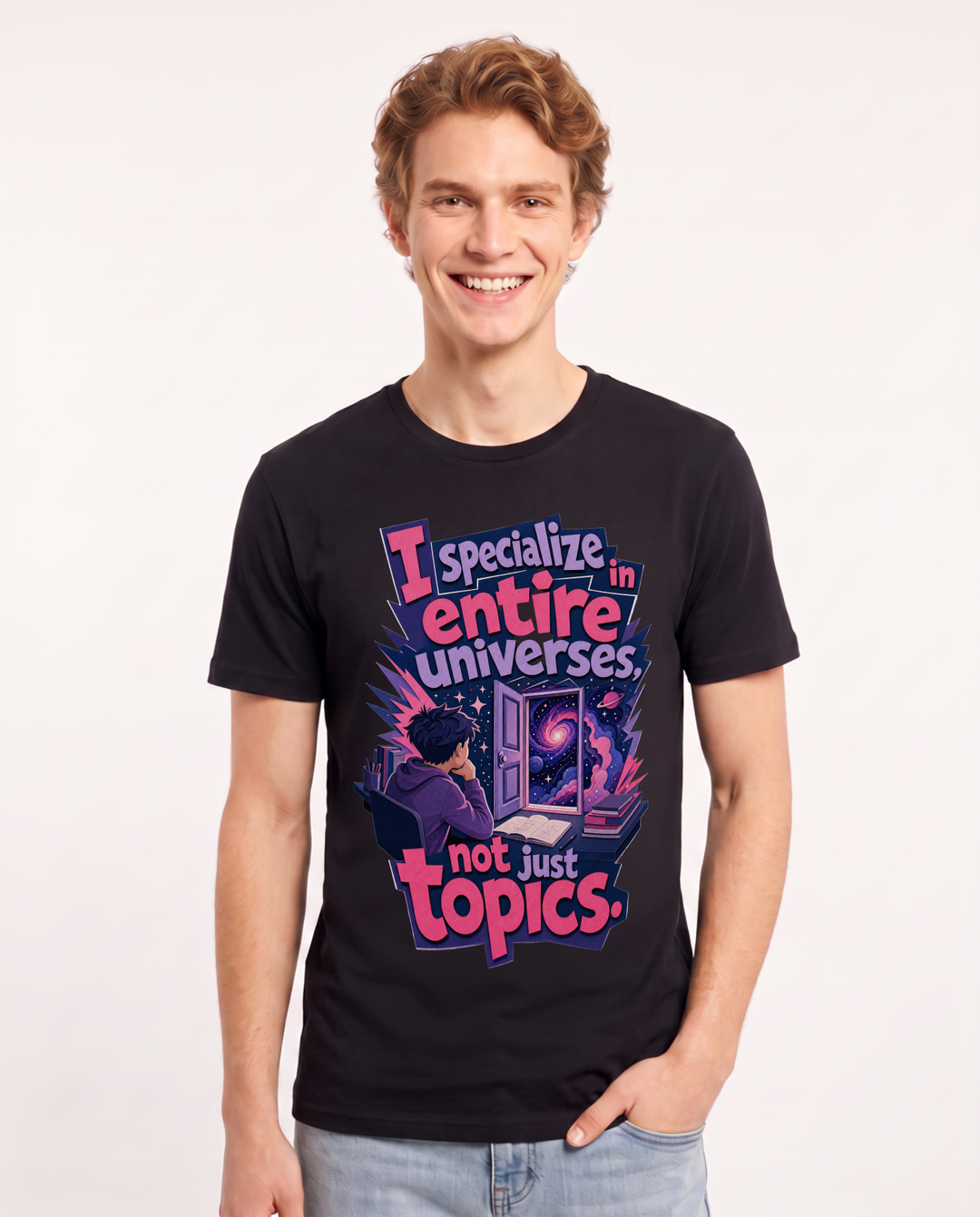Neurodiversity Black T-Shirt for Men – Everyday Expression Graphic Tee product image 3