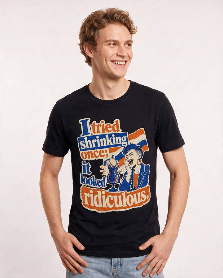 Pride Men's Black T-Shirt – I tried shrinking once; it looked ridiculous. product image 3