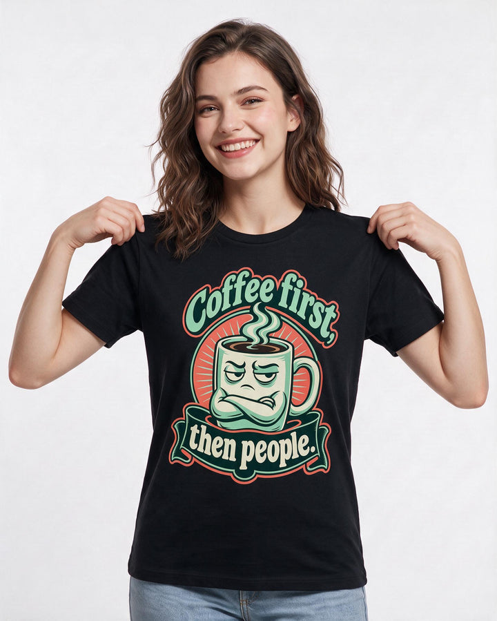 Grandparent Black T-Shirt for Women – Everyday Expression Graphic Tee product image 1