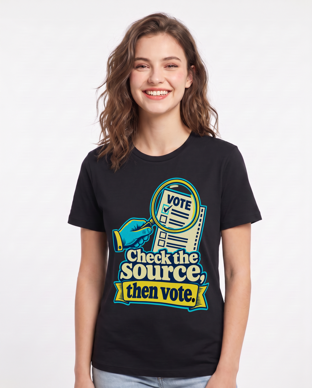 Political Statement Black T-Shirt for Women – Everyday Expression Graphic Tee product image 3