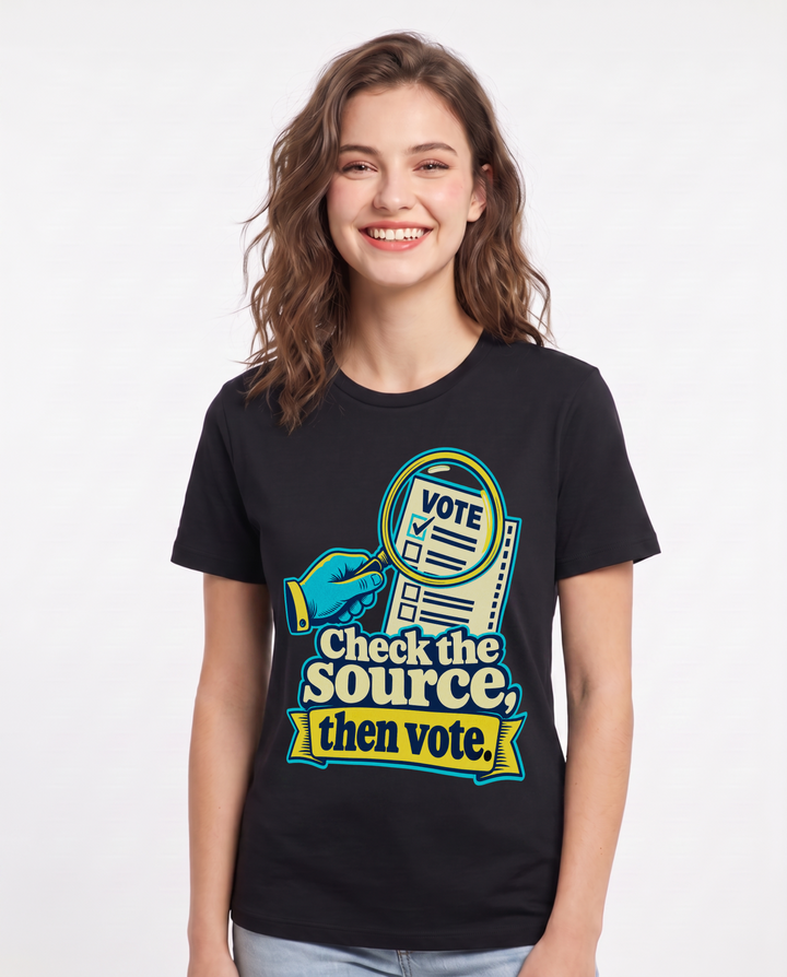 Political Statement Black T-Shirt for Women – Everyday Expression Graphic Tee product image 3