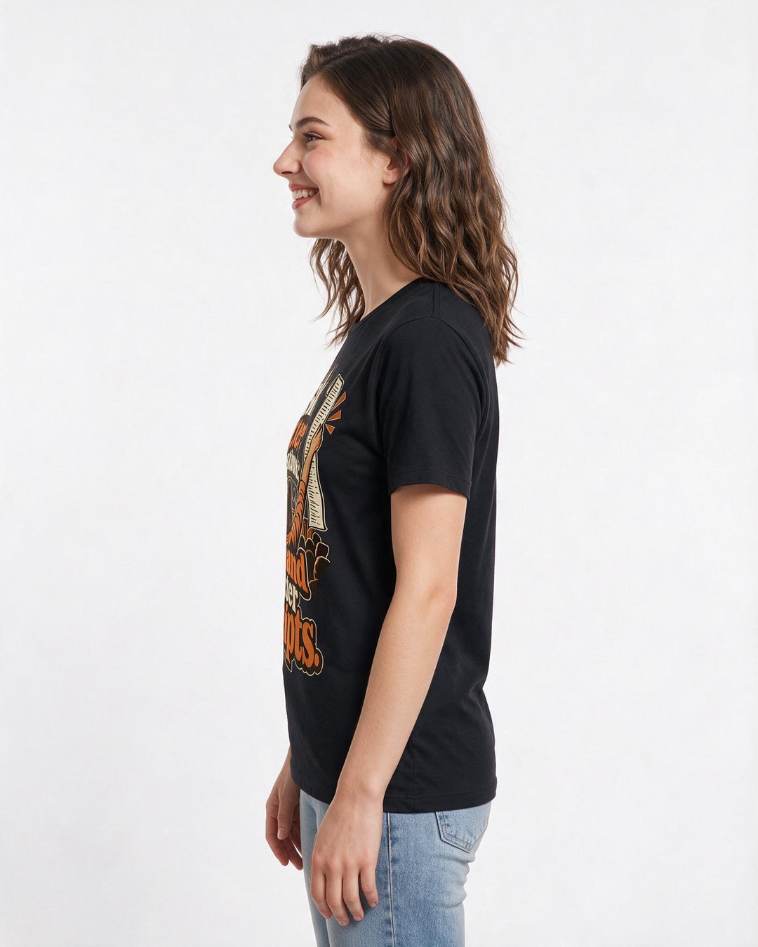 Political Statement Black T-Shirt for Women – Everyday Expression Graphic Tee product image 2